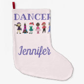 DANCER Speciaal Paars-roze ballet Tap Jazz Grote Kerstsok (Voorkant)