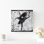 Dancer Square Wall Clock Vierkante Klok (Huis)