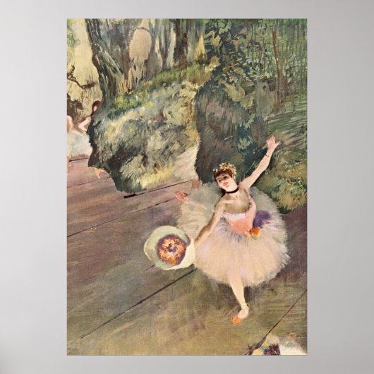 Dancer / Ster van de ballet - Degas schilderen Poster (Voorkant)