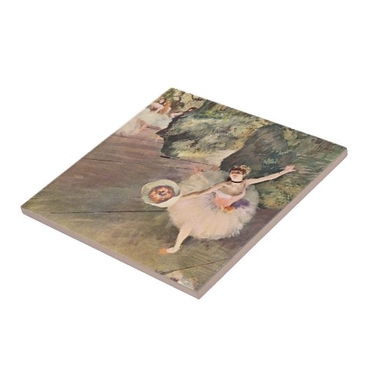 Dancer / Ster van de ballet - Degas schilderen Tegeltje (Zijkant)