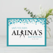 DANCER STIPPEN Bat Mitzvah ---SILVER GOTS Save The Date (Staand voorkant)