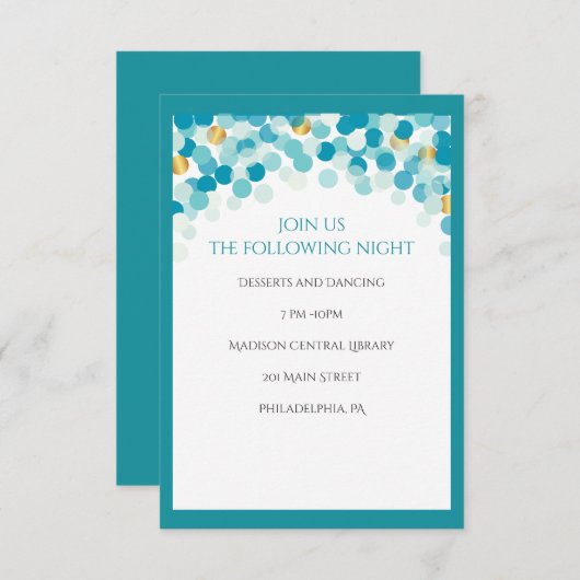 DANCER STIPPEN Bat Mitzvah Uitnodiging (Voorkant / Achterkant)