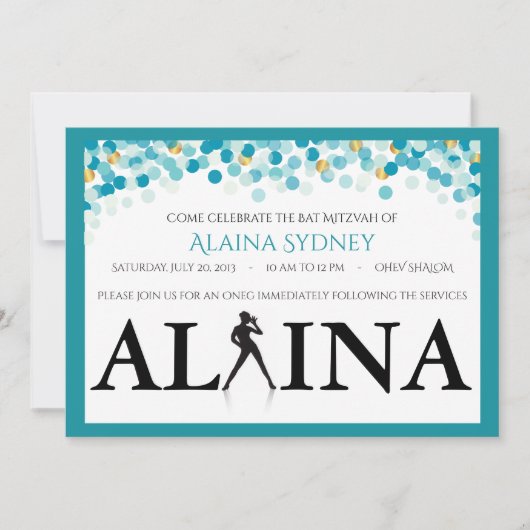 DANCER STIPPEN Bat Mitzvah Uitnodiging (Voorkant)