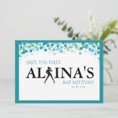 DANCER STIPPEN Bat Mitzvah Uitnodiging (Staand voorkant)