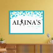 DANCER STIPPEN Bat Mitzvah Uitnodiging Canvas Afdruk (Insitu (Woonkamer))