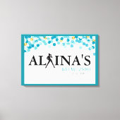 DANCER STIPPEN Bat Mitzvah Uitnodiging Canvas Afdruk (Voorkant)