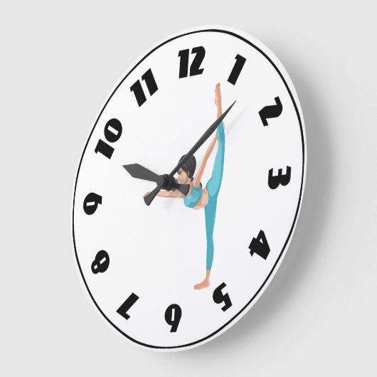 Dancer Stretching Clock Grote Klok (Hoek)