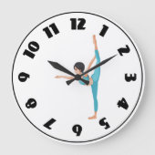 Dancer Stretching Clock Grote Klok (Voorkant)