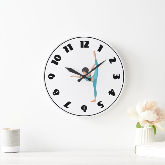 Dancer Stretching Clock Grote Klok (Huis)