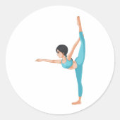 Dancer Stretching Dance Exercke Stickers (Voorkant)