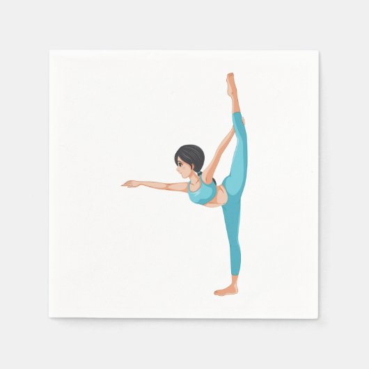 Dancer Stretching Dance Exerction Paper Napkins Servet (Voorkant)