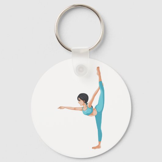 Dancer Stretching Dance-Sleutelhanger Sleutelhanger (Achterkant)