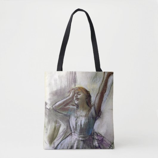 Dancer Stretching door Degas Tote Bag (Voorkant)