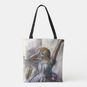 Dancer Stretching door Degas Tote Bag (Achterkant)
