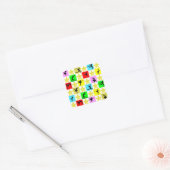 DANCER SUPER STAR KERSTONTWERP VIERKANTE STICKER (Envelop)