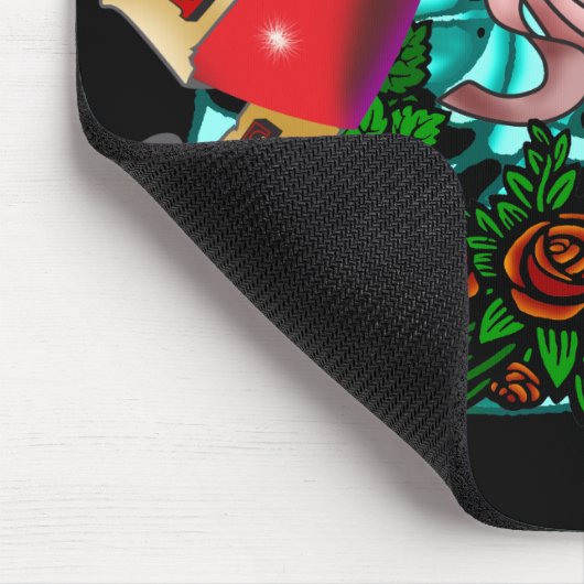 Dancer Tattoo Mousepad Muismat (Hoek)