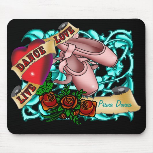 Dancer Tattoo Mousepad Muismat (Voorkant)