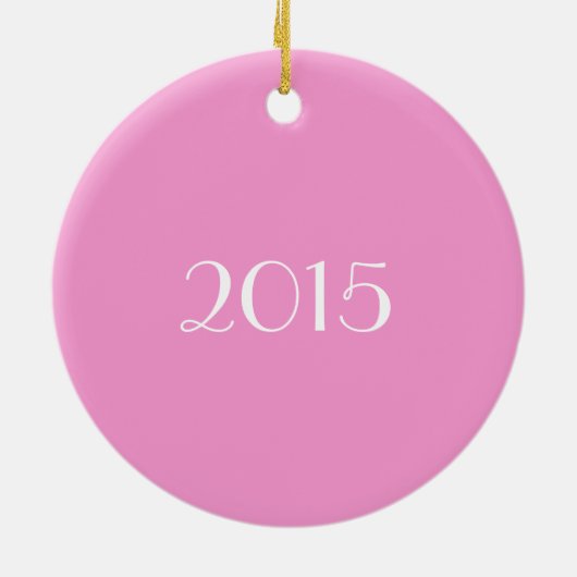 Dancer Tussen de sterren in roze met JOUW NAAM Keramisch Ornament (Achterkant)