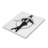 Dancer Tuxedo Top Hat Cane 20's art deco Tegeltje (Zijkant)