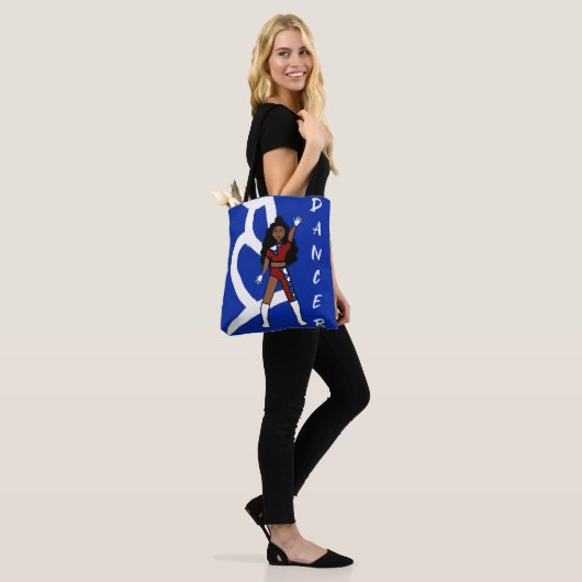 Dancer Twee Kleur Tas Berry & Blauw (Op model)