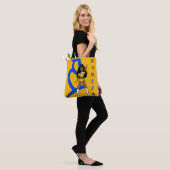 Dancer Twee Kleur Tas Geel & Blauw (Op model)