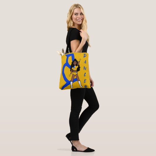 Dancer Twee Kleur Tas Geel & Blauw (Op model)