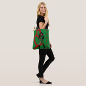 Dancer Twee Kleur Tas Rood & Groen (Op model)