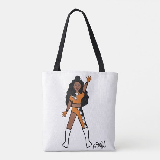 Dancer Twee Kleur Tas Sinaasappel & Wit (Achterkant)