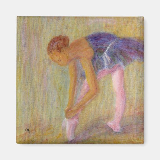 Dancer Tying her Ballet Shoes, Magnet (Voorkant)