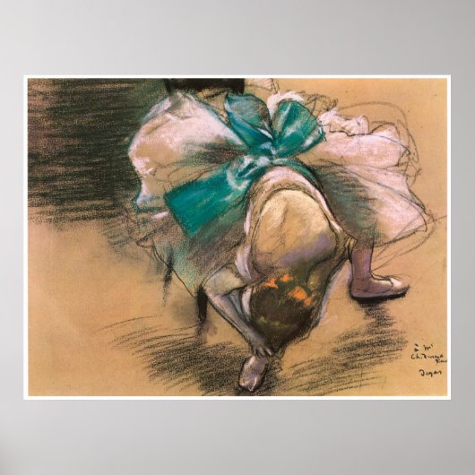 Dancer Tying her Shoe Ribbon, 1886, Edgar Degas Poster (Voorkant)