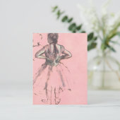 Dancer van achteren door Edgar Degas  Ballet Briefkaart (Staand voorkant)
