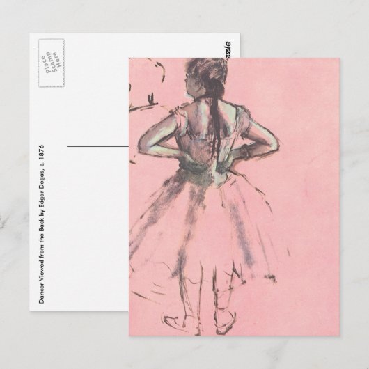 Dancer van achteren door Edgar Degas  Ballet Briefkaart (Voorkant / Achterkant)