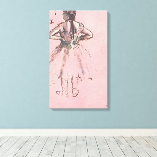 Dancer van achteren door Edgar Degas  Ballet Canvas Afdruk (Insitu (Houten vloer))