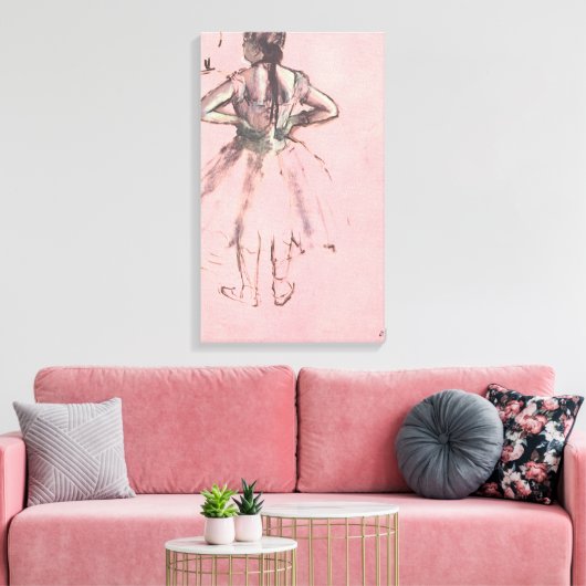Dancer van achteren door Edgar Degas Ballet Canvas Afdruk (Insitu (Woonkamer))