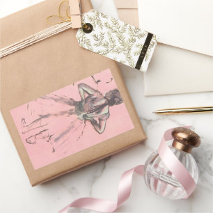 Dancer van achteren door Edgar Degas  Ballet Rechthoekige Sticker