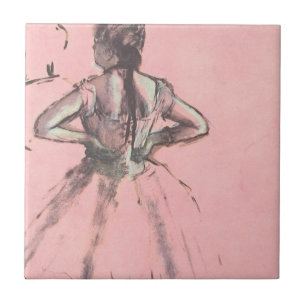 Dancer van achteren door Edgar Degas  Ballet Tegeltje