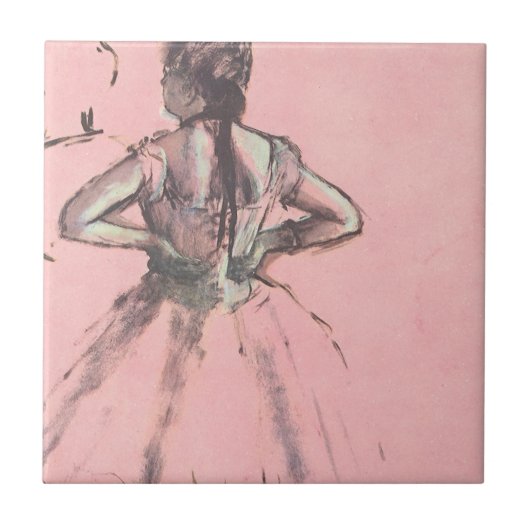 Dancer van achteren door Edgar Degas  Ballet Tegeltje (Voorkant)