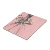 Dancer van achteren door Edgar Degas  Ballet Tegeltje (Zijkant)