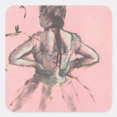 Dancer van achteren door Edgar Degas  Ballet Vierkante Sticker (Voorkant)