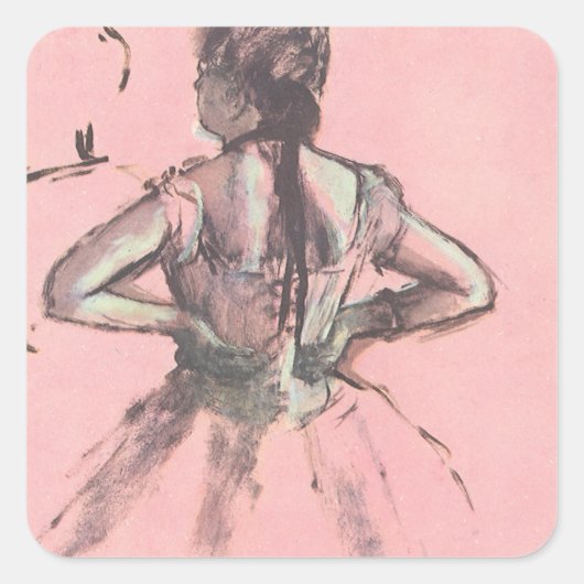 Dancer van achteren door Edgar Degas  Ballet Vierkante Sticker (Voorkant)