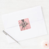 Dancer van achteren door Edgar Degas  Ballet Vierkante Sticker (Envelop)