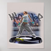 Dancer van de hiphop poster (Voorkant)