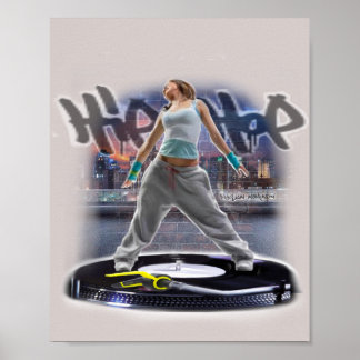 Dancer van de hiphop poster