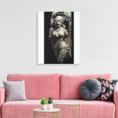Dancer, van de Sun Temple van Kanara, Indiaan, 13t Canvas Afdruk (Insitu (Woonkamer))