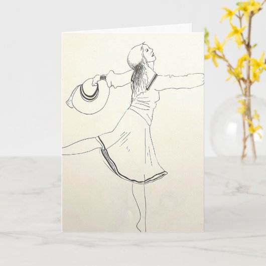 Dancer Verjaardag Kaart Kaart (Gele Bloem)