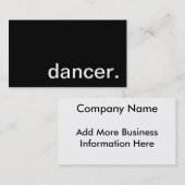 Dancer Visitekaartje (Voorkant / Achterkant)