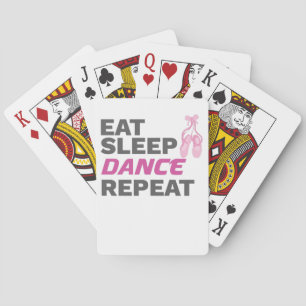 Dancer voor danserend leraar Eat Sleep Dance Herha Pokerkaarten