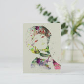 Dancer-waterverf Briefkaart (Staand voorkant)