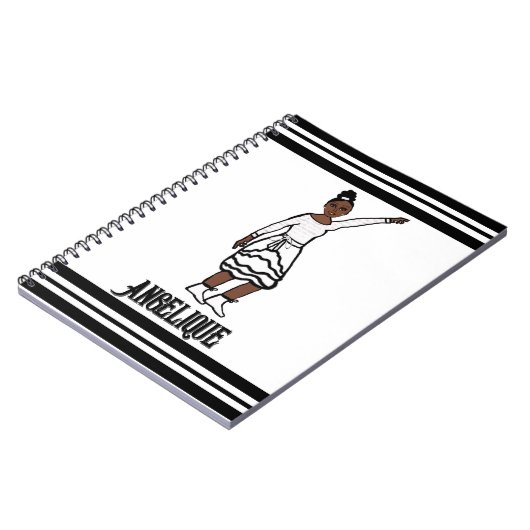 Dancer White Ruffle Fringe Notitieboek #1 (Linkerzijde)