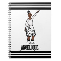 Dancer White Ruffle Fringe Notitieboek #1